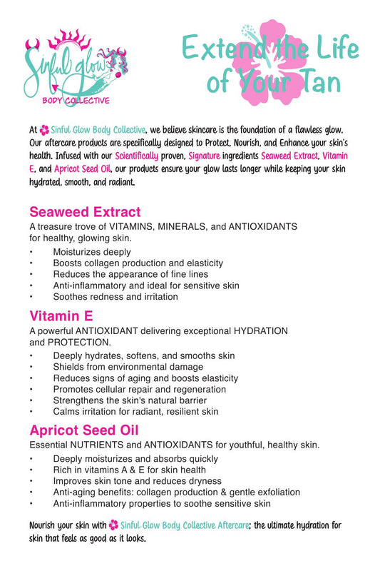 Sinful Glow Body Collective Digital Aftercare Card – Instantly Downloadable